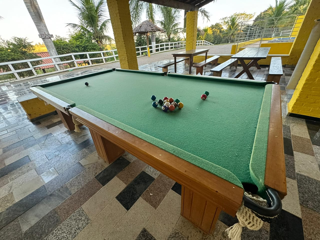 Mesa de sinuca da Unidade 3, em Limeira